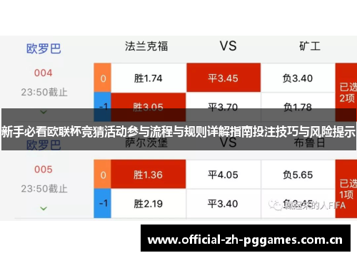 新手必看欧联杯竞猜活动参与流程与规则详解指南投注技巧与风险提示 新手必看欧联杯竞猜活动参与流程与规则详解指南投注技巧与风险提示