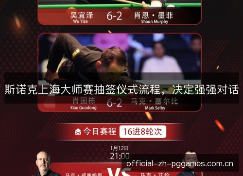 斯诺克上海大师赛抽签仪式流程,决定强强对话 斯诺克上海大师赛抽签仪式流程,决定强强对话